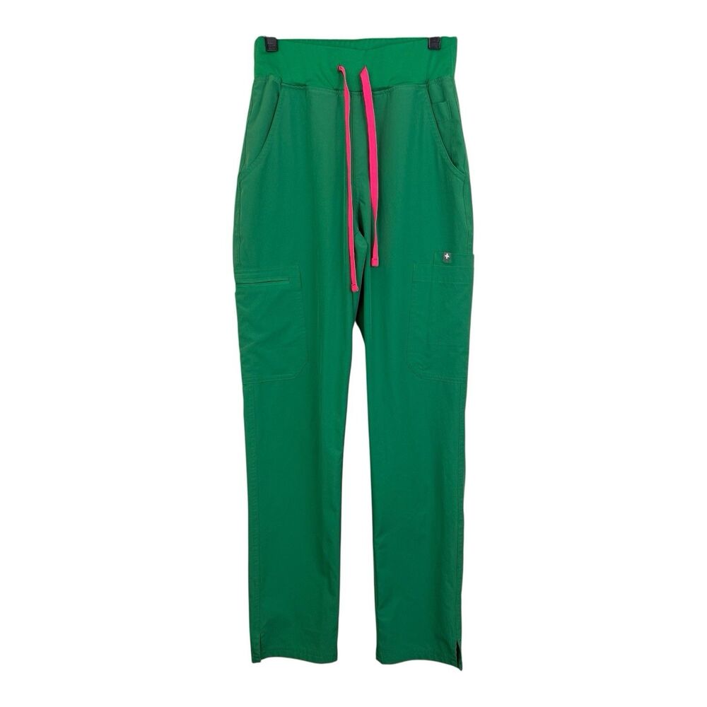 FIGS Yola Pants XS Safety Green Scrubs Tapered PO2499 Medical Nurse Vet Doctor